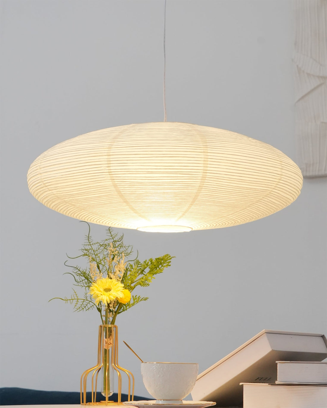 Mulberry Washi Pendelleuchte – Sanftes handgefertigtes Licht für warmes Wohndekor