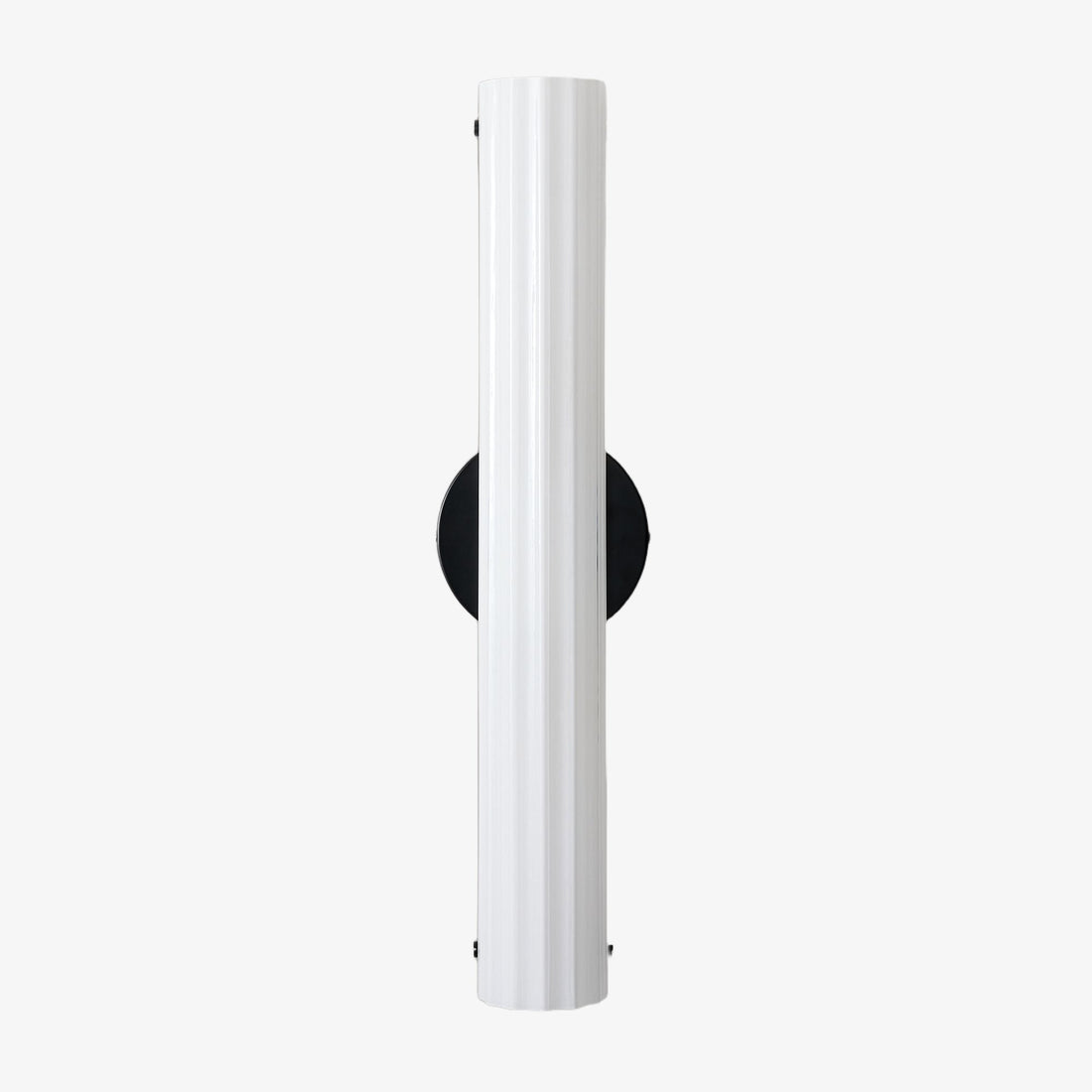 Trenia Stahl-Wandleuchte mit Milchglasschirm – Vertikal geripptes Design