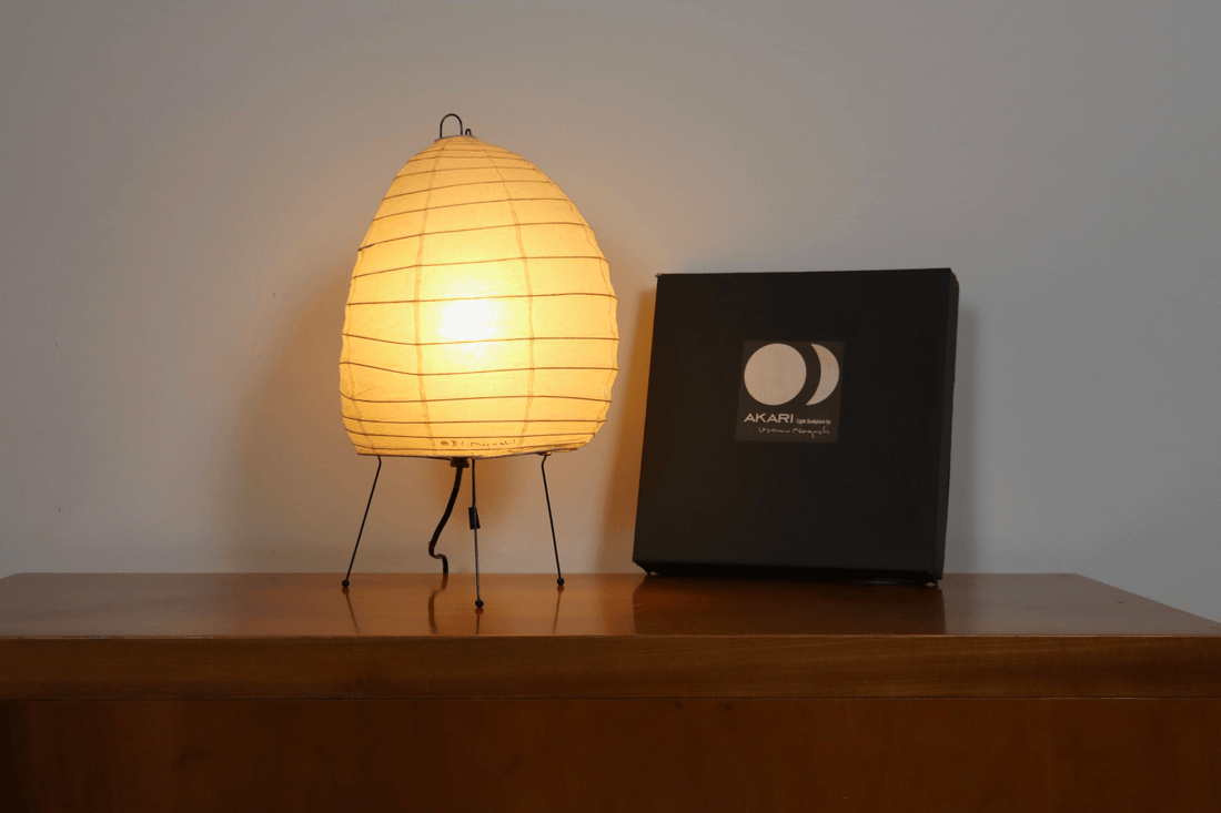 Papiertischlampe – Minimalistische Lampe im Washi-Stil für die Leseecke