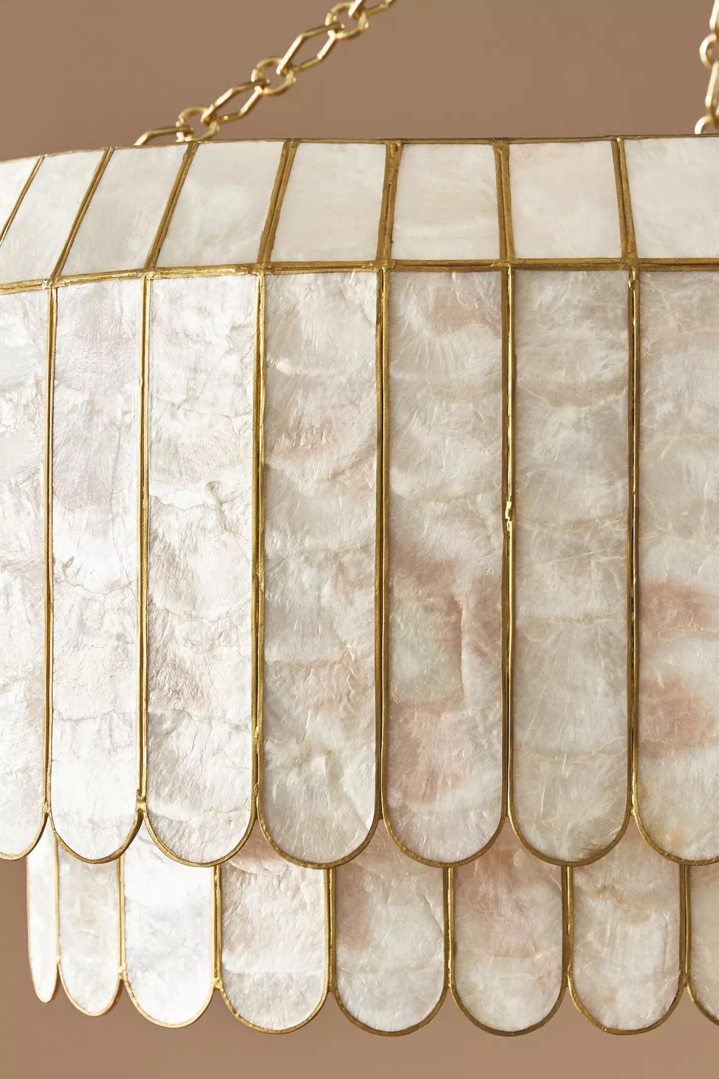 Lumica Capiz Facetten-Pendelleuchte – Elegantes natürliches Muscheldesign