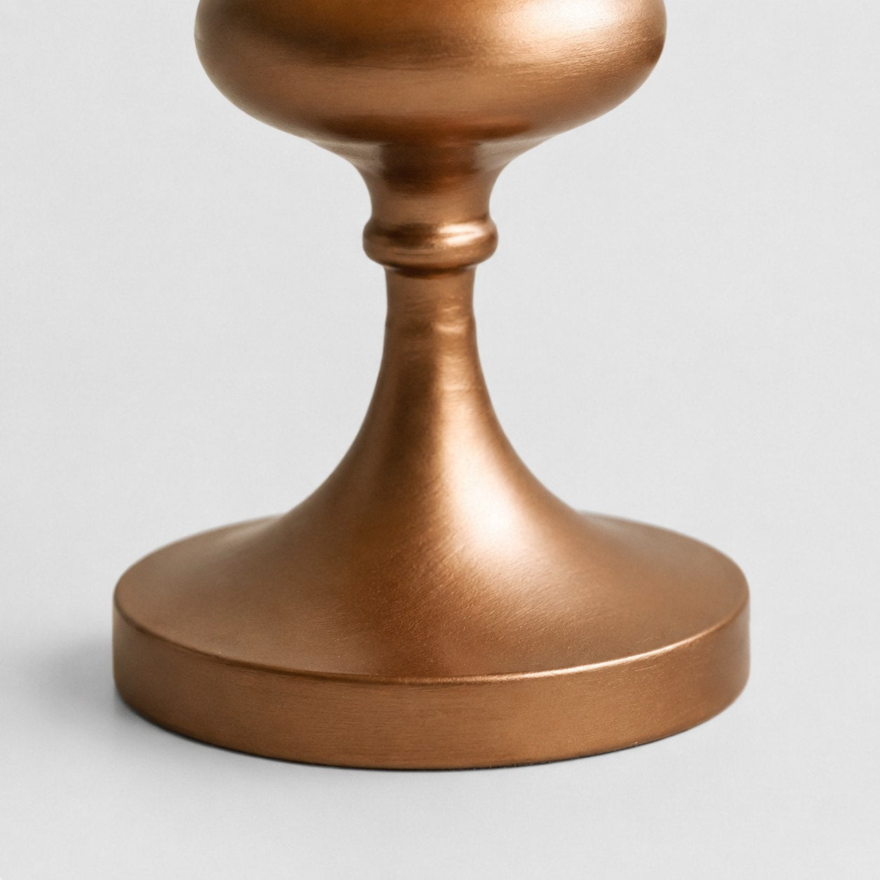 Coffee brown table lamp base detail