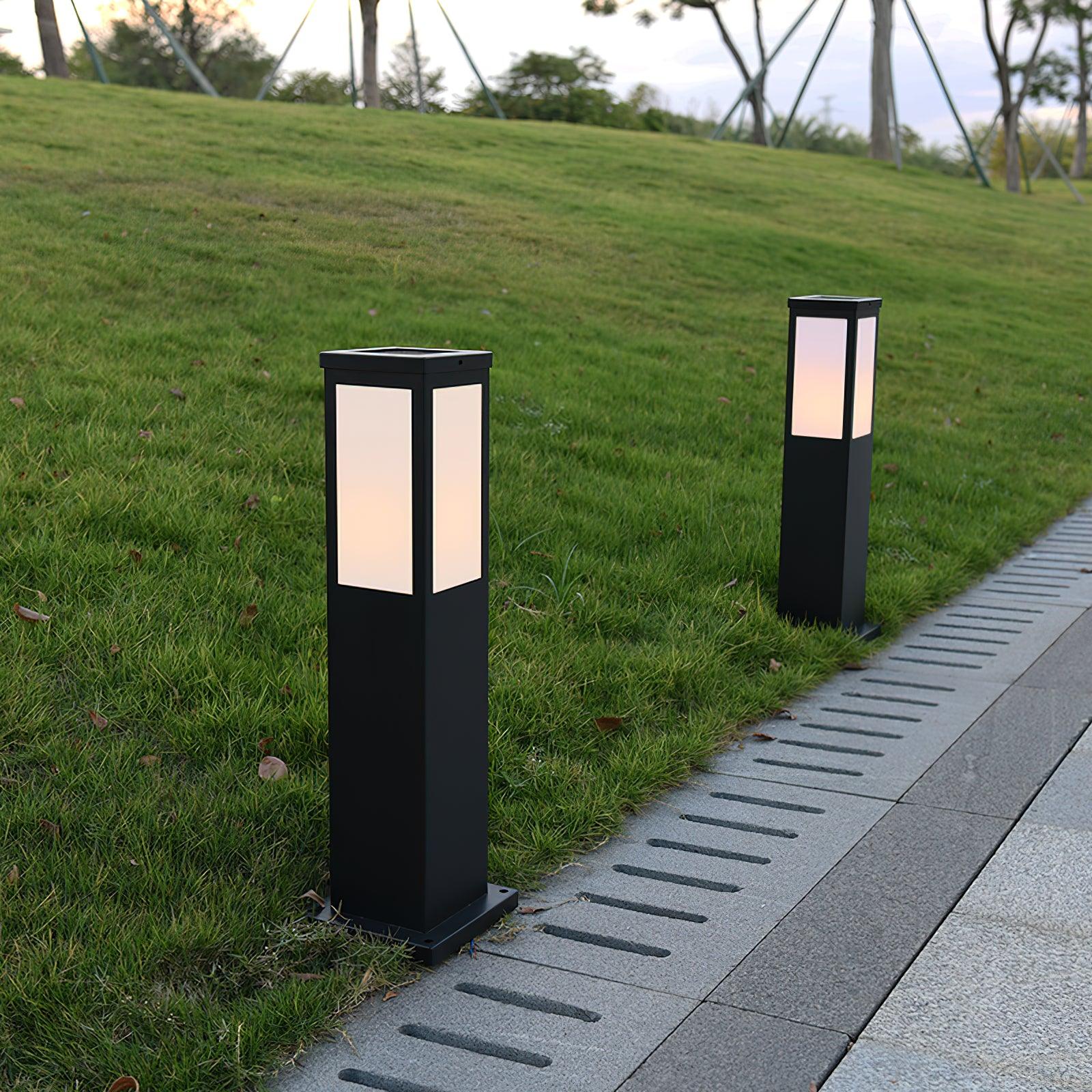 Moderne Pollerleuchte - Solar-Außenlampe aus Aluminiumdruckguss