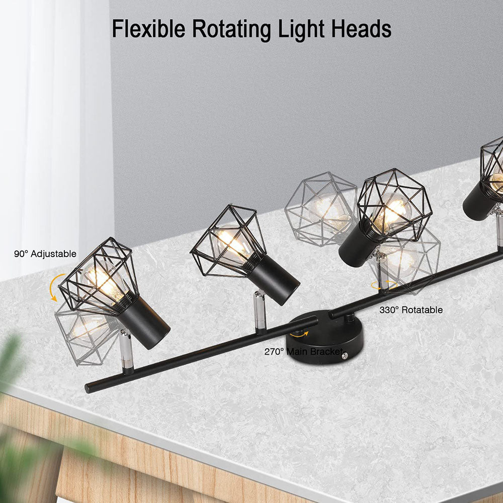 Iron Track Lighting - Modern Adjustable Living Room Light
