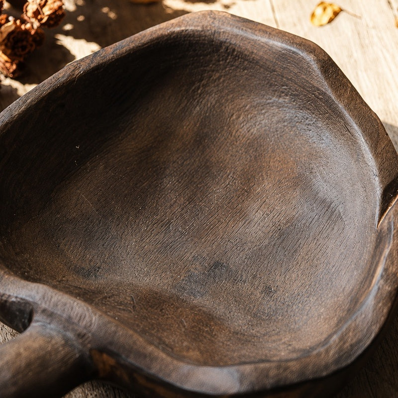 Interior carved wood grain detail