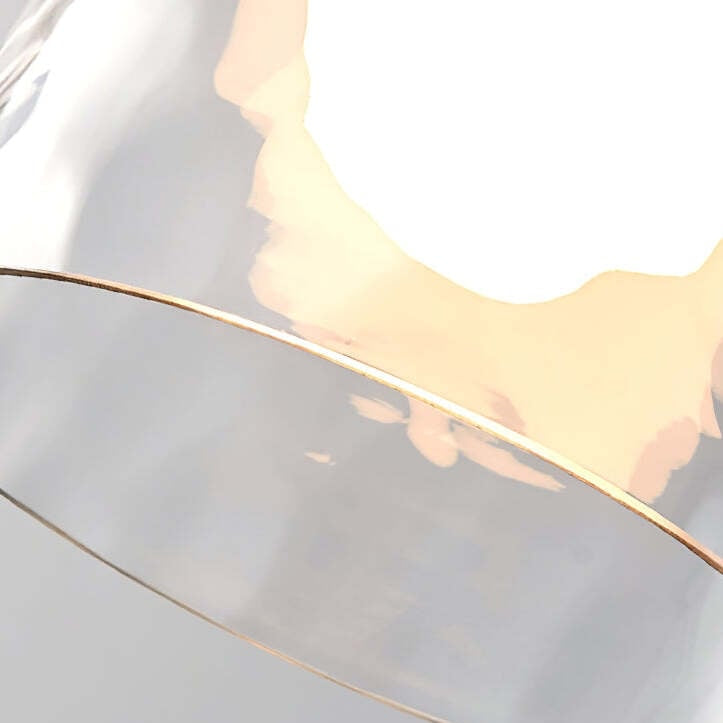 Quenora Ripple Pendant Light – Rippled Glass Shade Hanging Lamp for Dining or Kitchen U23
