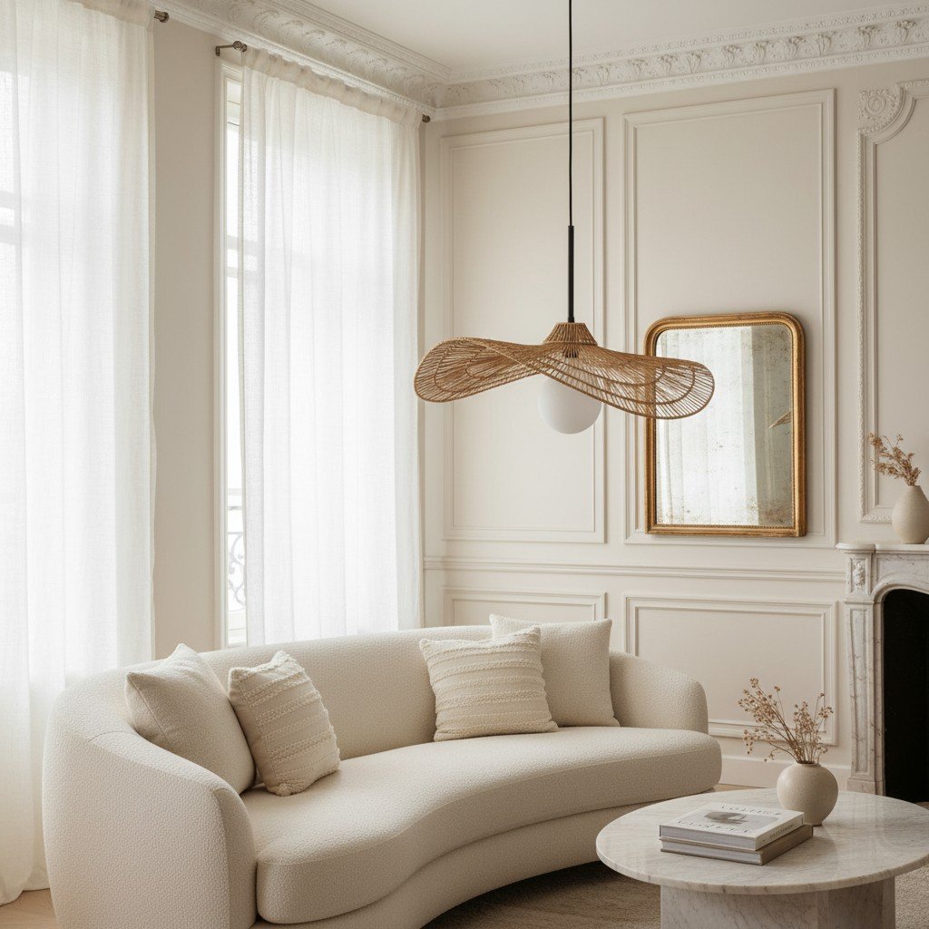 Florevian Tiered Shade Pendant Light with Woven Textured Design for Dining Room