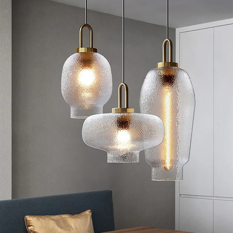 Frosted Glass Pendant Light – Modern Fixture for Bedroom & Dining Room