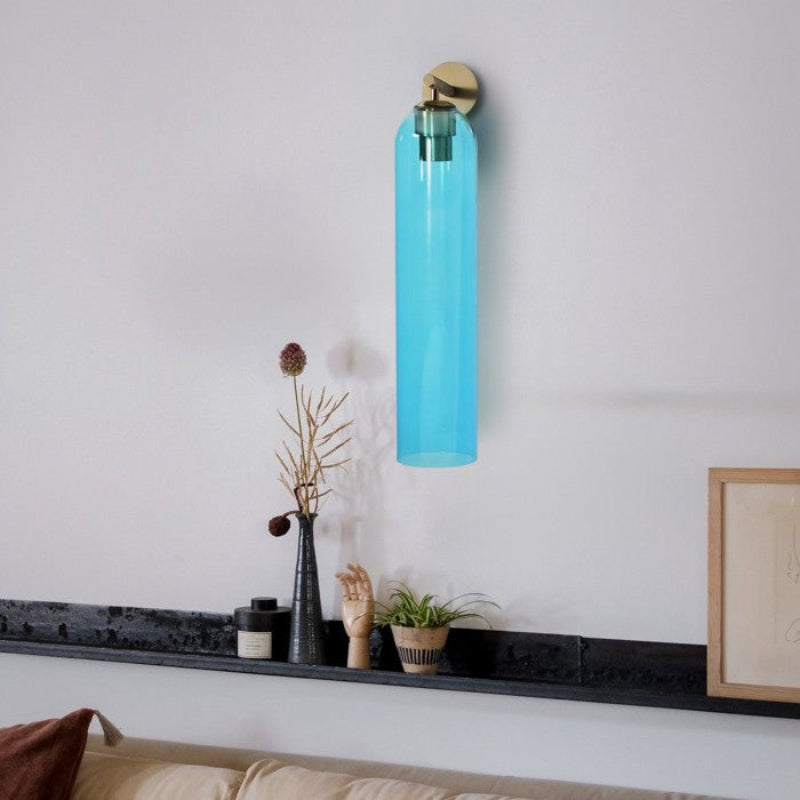 Einfache Lange Röhren Kunstglas Wandleuchte