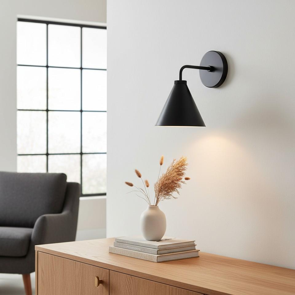 Korvi Metal Cone Wall Lamp - Classic Multi-Head Tapered Wall Sconce