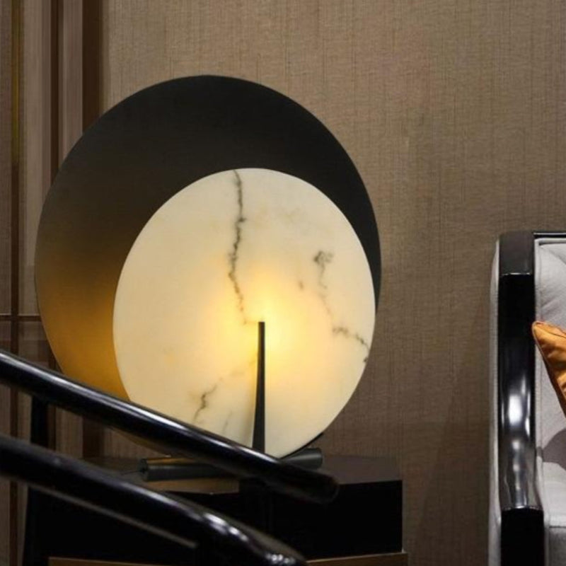Creative Double Disc Alabaster Table Lamp