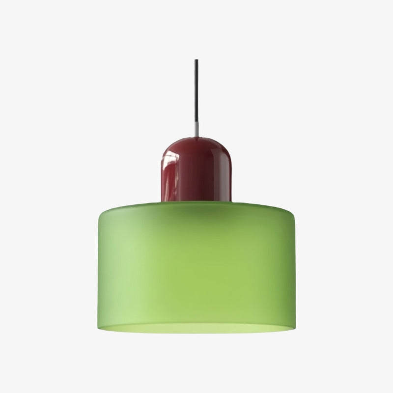 Creative Morandi Cylindrical Glass Pendant – Modern Dining Room