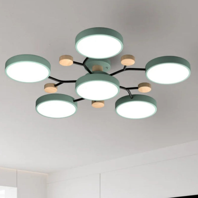 Morandi Disc Branch Multihead Ceiling Light