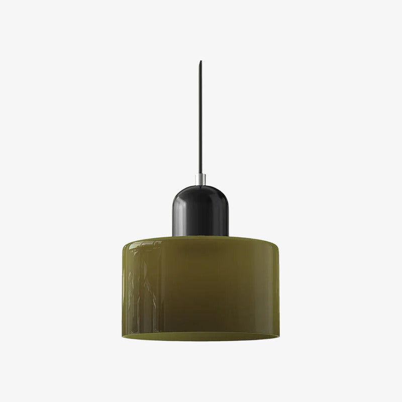 Creative Morandi Cylindrical Glass Pendant – Modern Dining Room