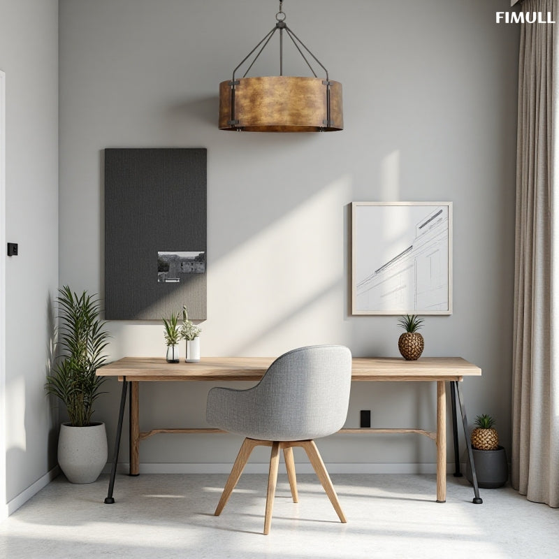 Drum Retro Industrial Hollow Design Pendant Light