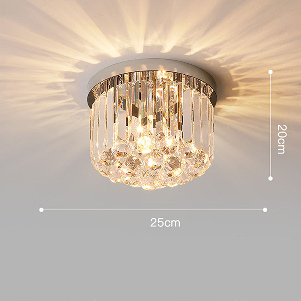 Luxury Crystal Ceiling Light - Modern Square Fixture for Living Room