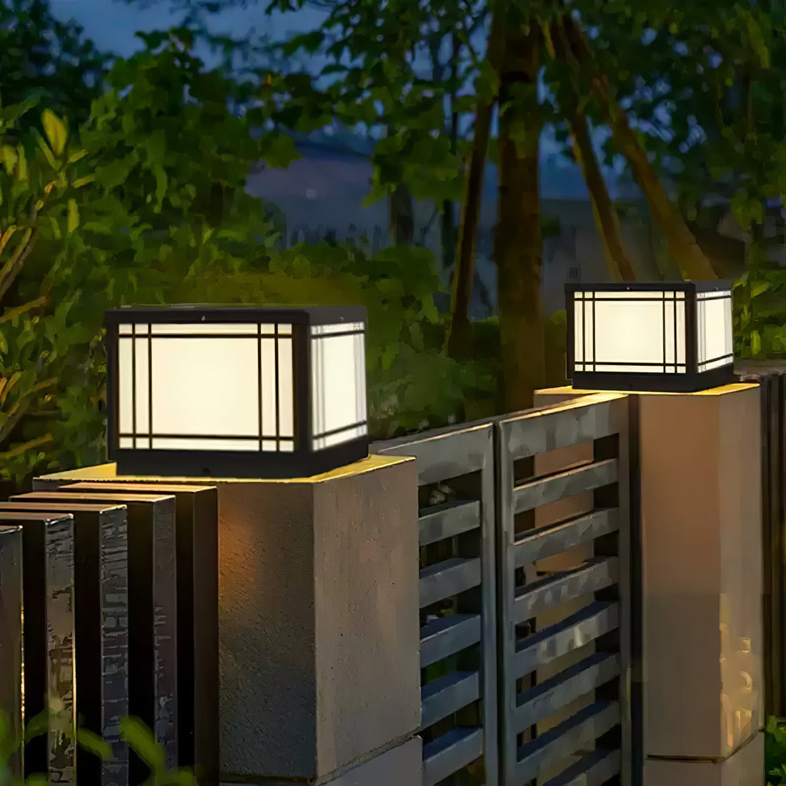Solar Cube Laterne Außenlampe - Moderne Garten &amp; Terrasse Ambientebeleuchtung