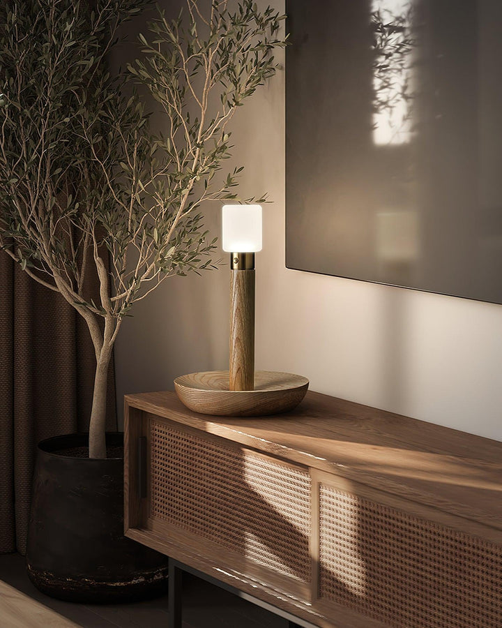 Simplicity Tischlampe – Massivholz, elegantes Design – für den Heim-/Bürogebrauch