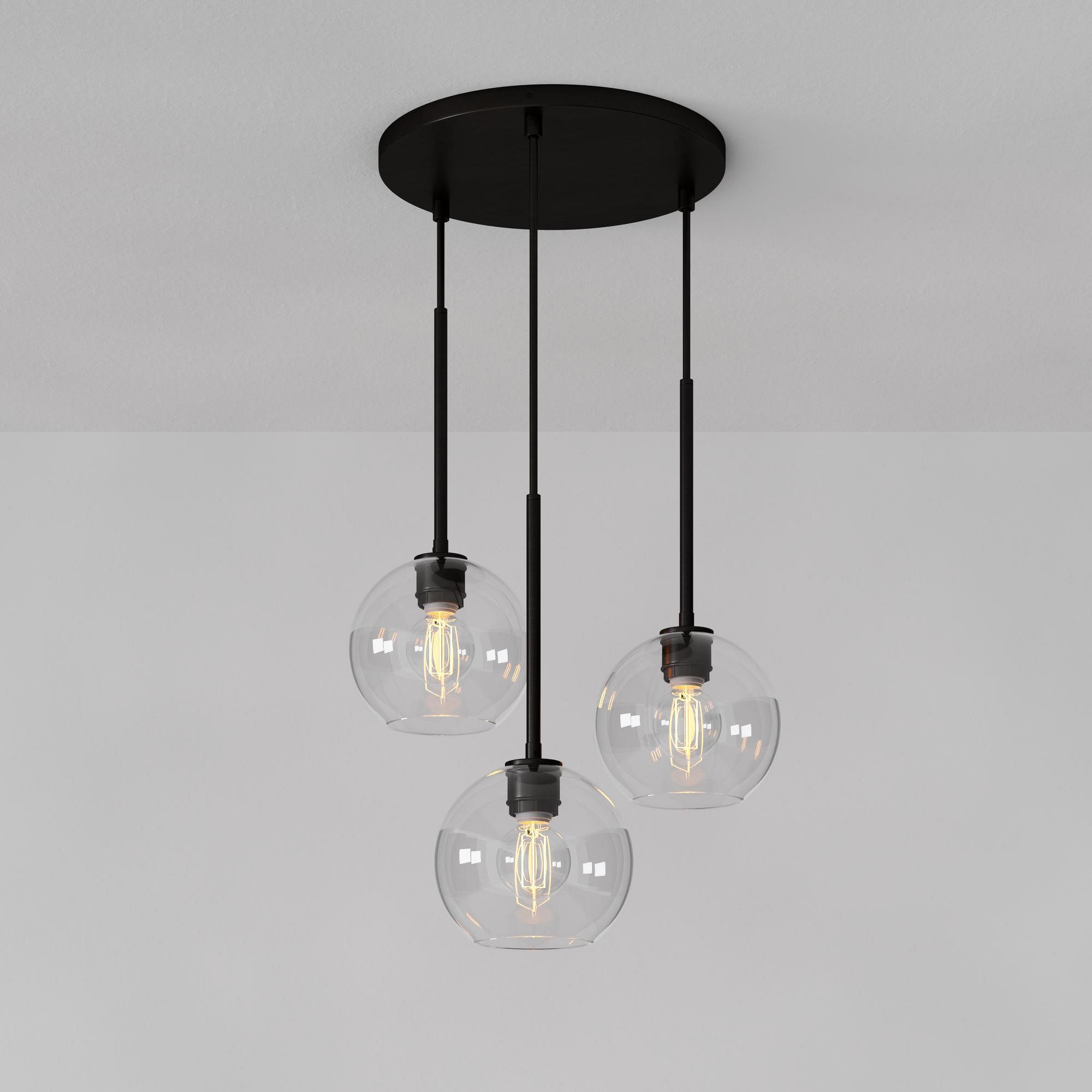 Selvion Minimalist Crystal Chandelier - Handcrafted Glass Sculptural Lighting Fixture