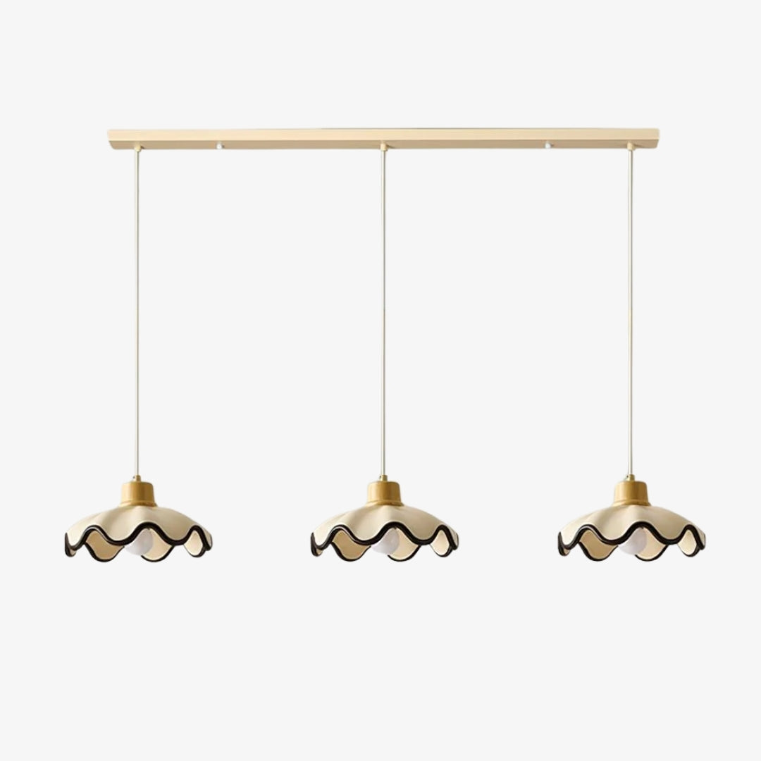 Moliro Scalloped Pendant Light - Modern Wavy Lighting for Dining Room