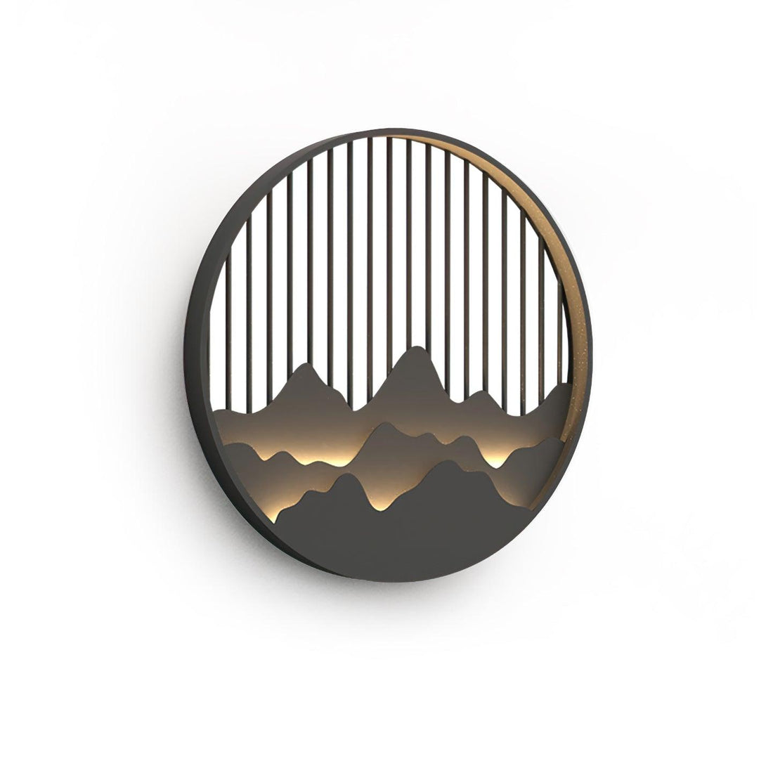 Mountain Outdoor Wall Lamp - Modern Circular Metal Light for Garden