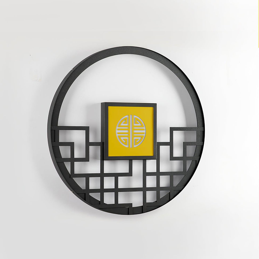 Classic Round Outdoor Light -  Hollow Pattern Wall Decor Lamp