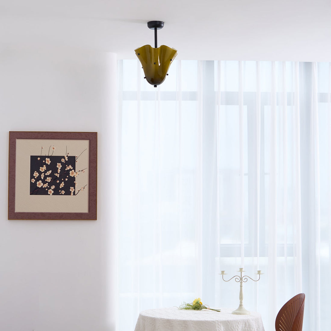 Dekorative Deckenleuchte aus Glas Bellina – Moderne, skulpturale Deckenleuchte