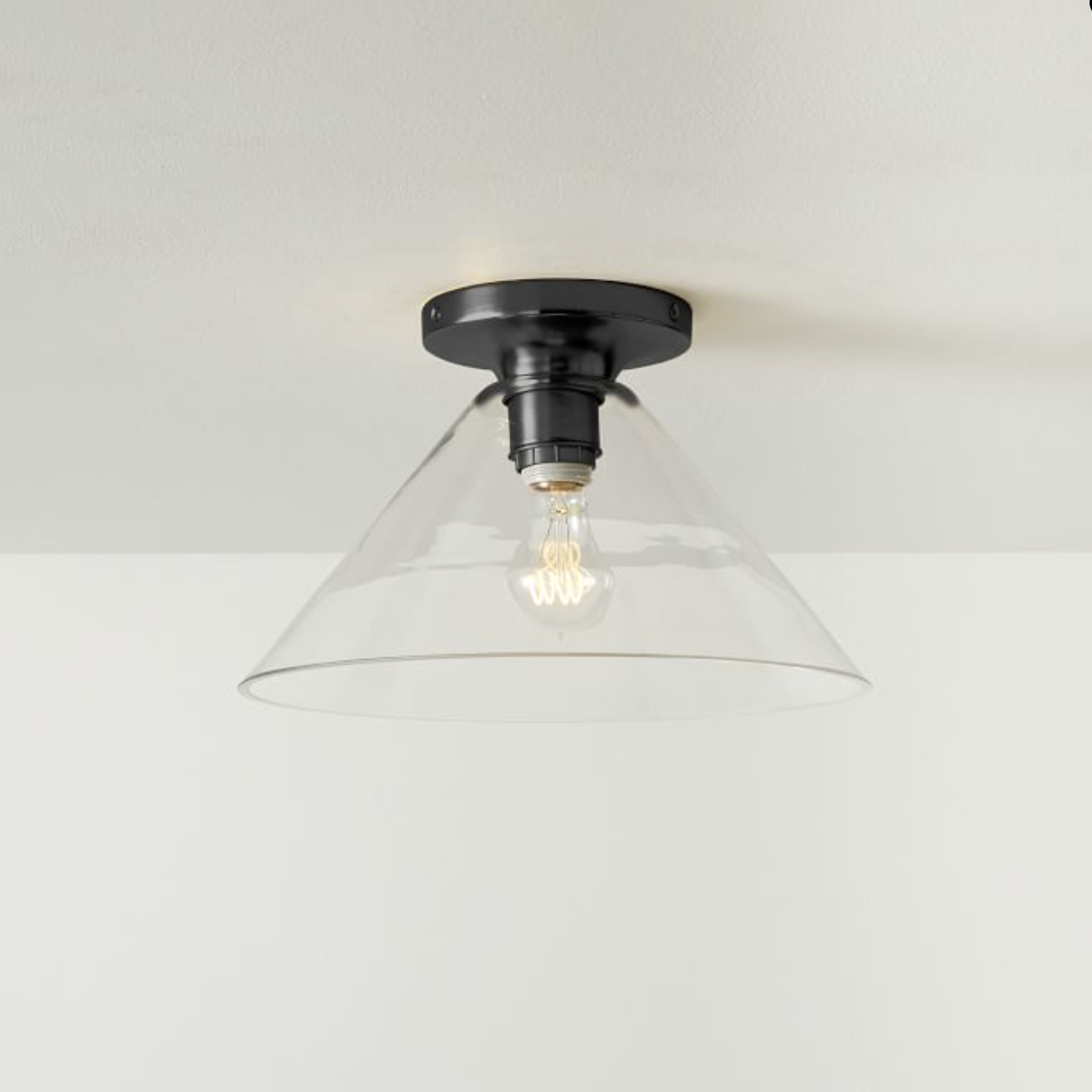 Conica Cone Flush Mount – Glass Ceiling Light for Modern Spaces