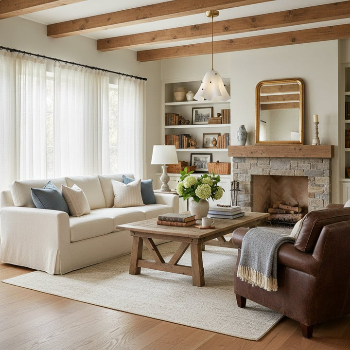 Bellina Kunstvolle Glas-Pendelleuchte – Moderne, von Blüten inspirierte Hänge-Deckenlampe