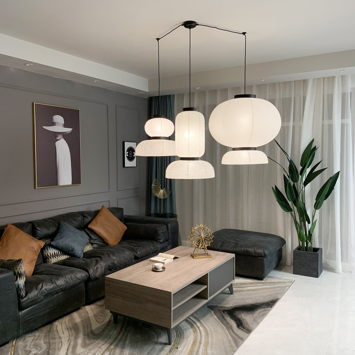 Rice Paper Pendant Lamp - Modern Design for Cozy Interiors