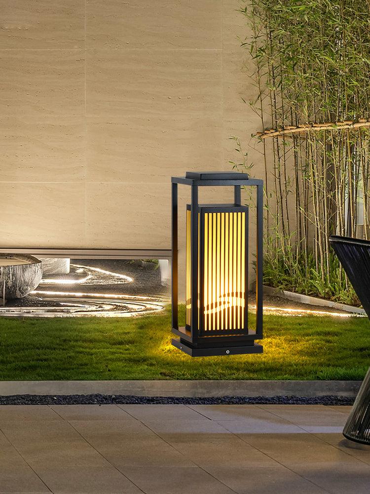 Quadratische Käfig-Gartenleuchte – Metall-Retro-Klassiker-Dekorlampe für den Außenbereich