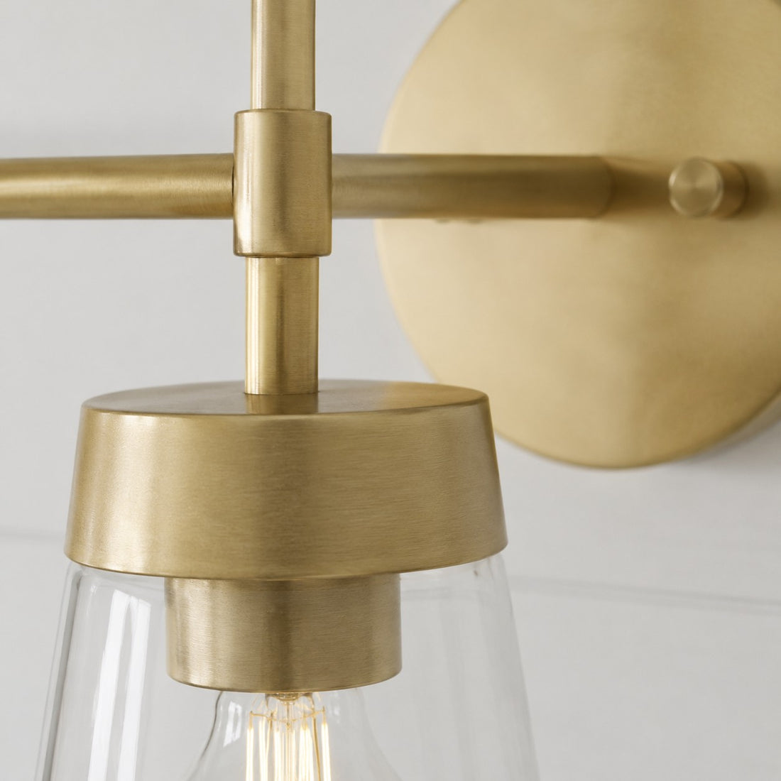Brushed Brass 3-Light Bathroom Vanity Wall Light