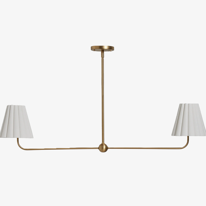 Ruffmeto Ruffled Shade Metal Frame Chandelier for Dining, Entry and Living Room