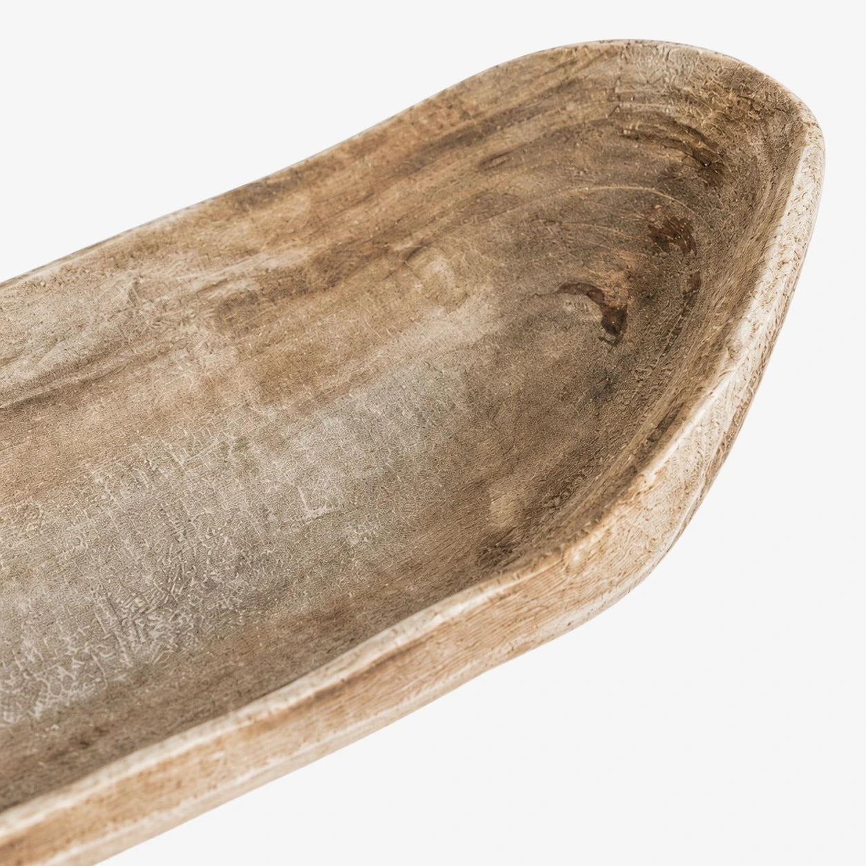Distressed Paulownia Wood Boat-Shaped Serving Tray detail 9