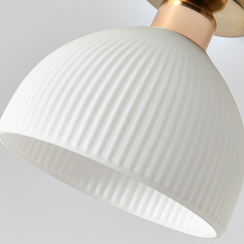 Chic Gold Ceiling Light - Mini Glass Striped Shade Lamp for Hallway