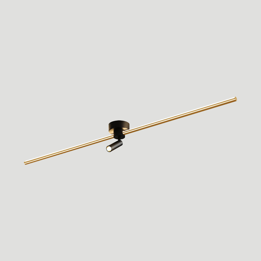 Gold Aluminum Ceiling Light - Modern Rotatable LED Spotlight