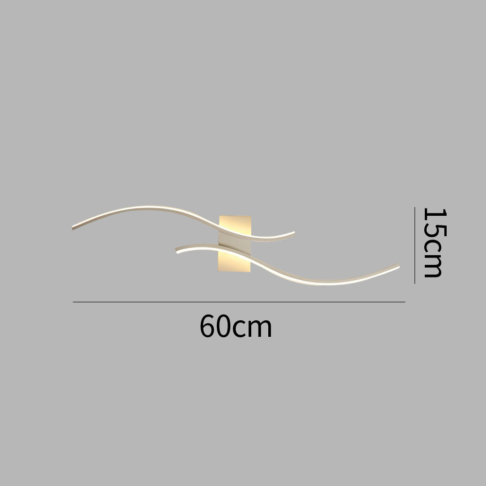 Curve LED-Wandleuchte – Modernes dimmbares Acryl-Design für das Wohnzimmer