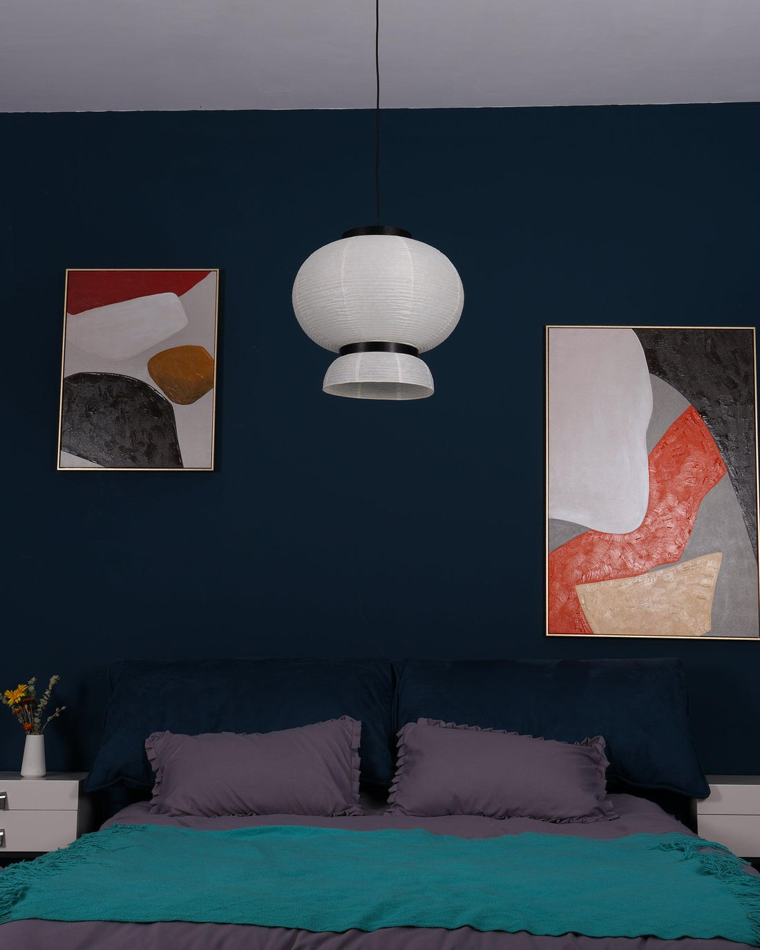 Rice Paper Pendant Lamp - Modern Design for Cozy Interiors