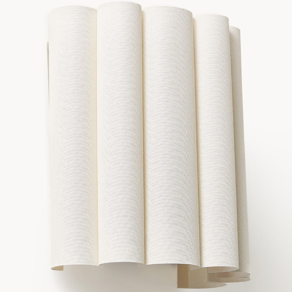 Velura Linen Fold Wall Sconce - Fabric Soft Pleated Design Ambient Lighting for Bedroom or Hallway