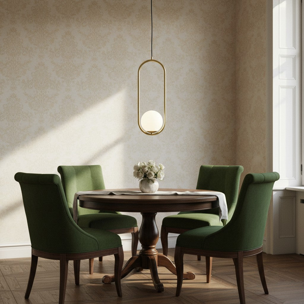Halozen Modern Pendant Light - Soft Oval Profile Design Decorative Hanging Lamp for Living Room