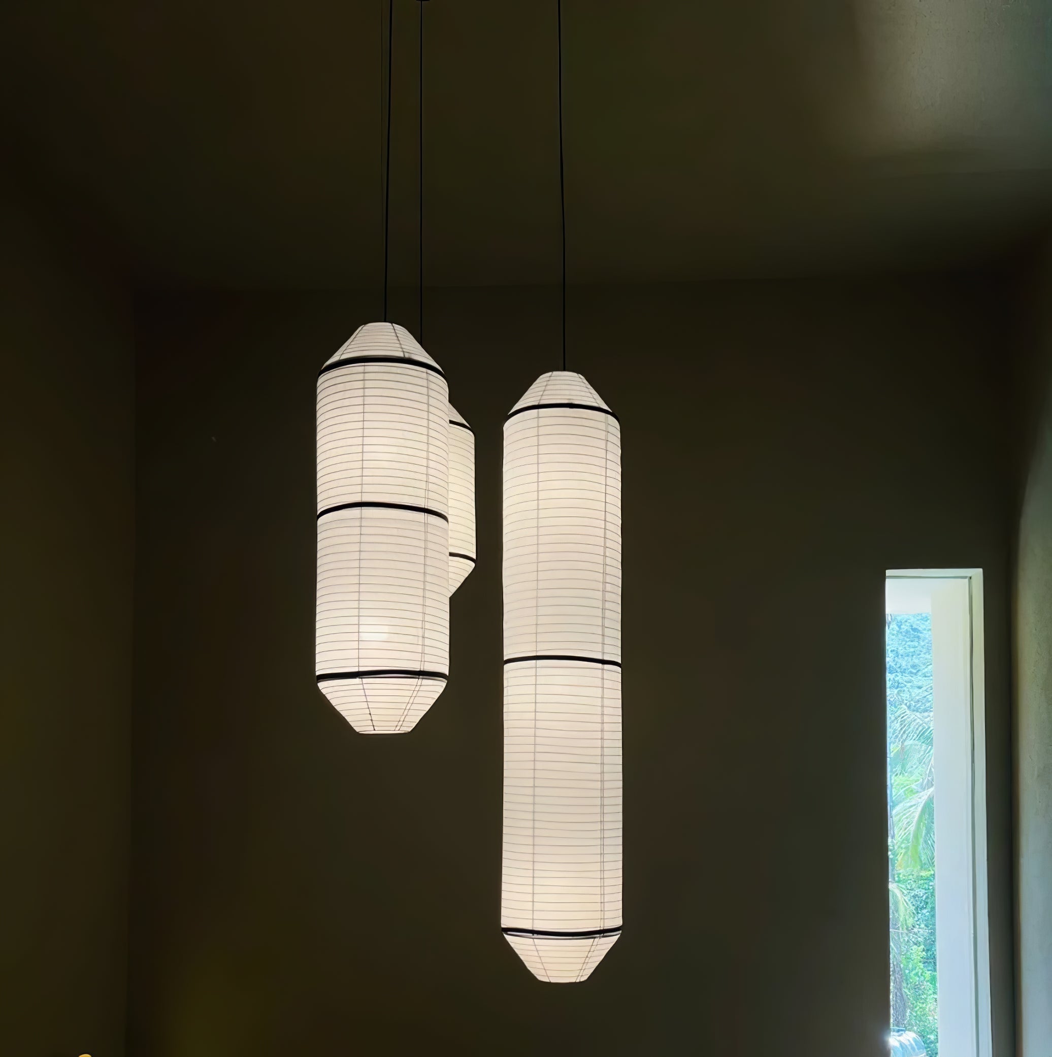 Mulberry Silk Pendant Lamp - Warm LED Lighting for Living Rooms