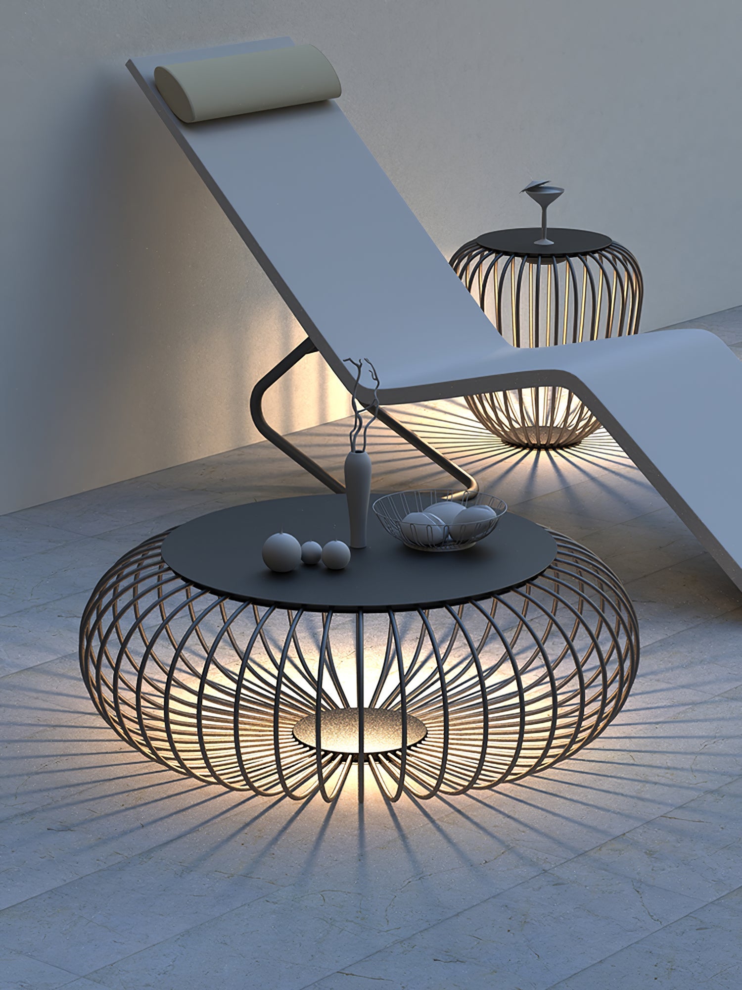 Meridiano Tischleuchte – Wiederaufladbares LED-Licht für Terrasse &amp; Garten