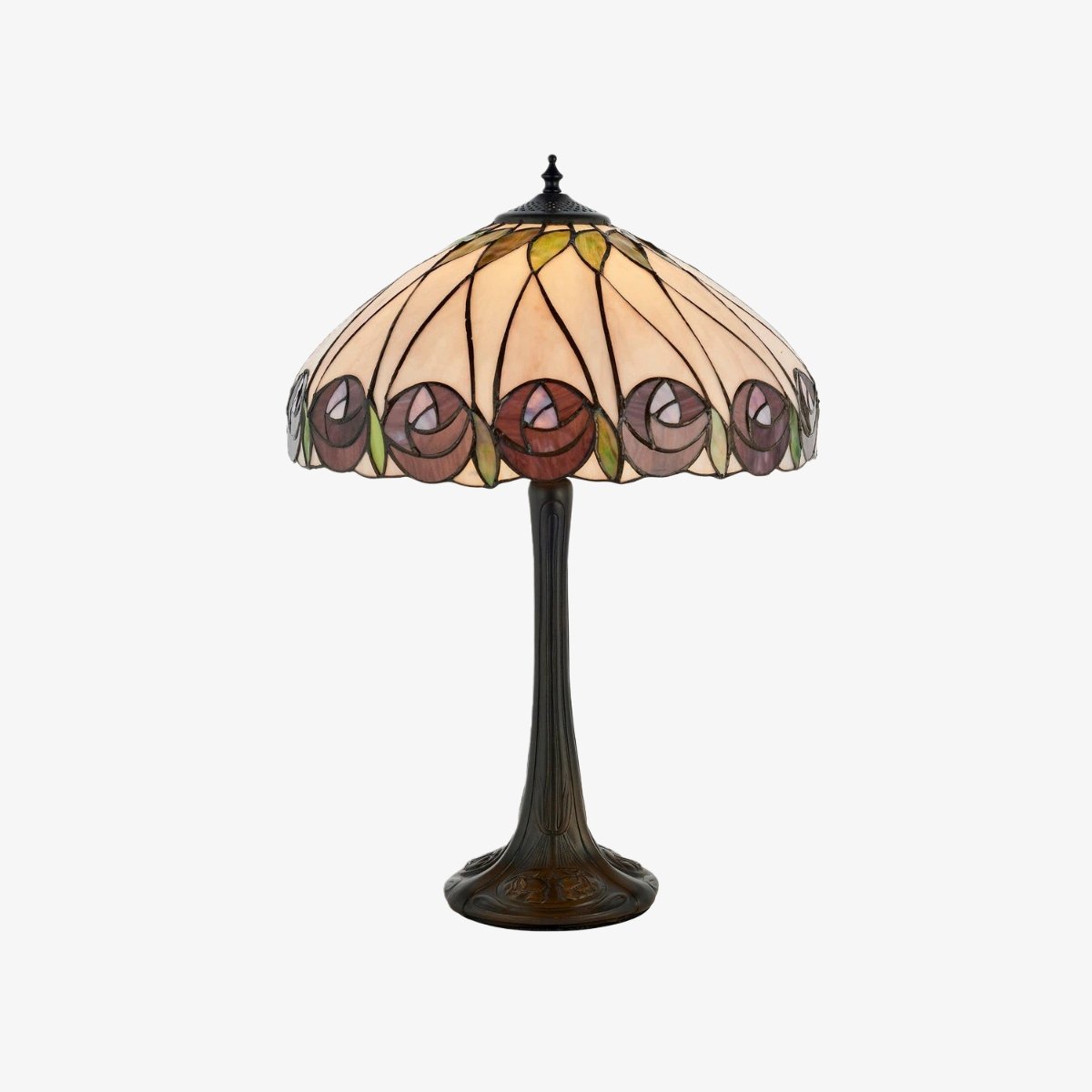 TF Hutchinson Art-Glass Tiffany Style Table Lamp – Handcrafted Design for Home and Office