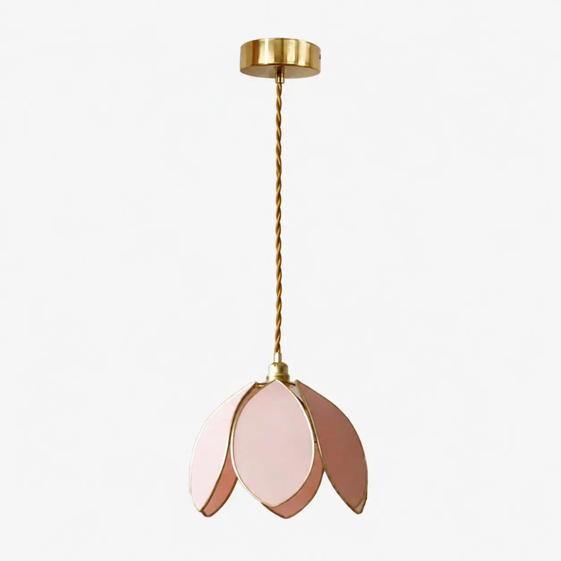 Pink petal pendant light
