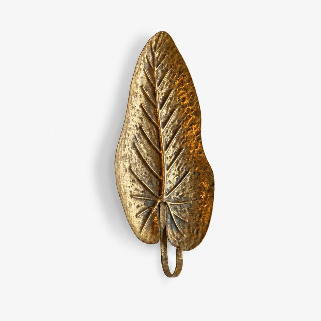 Type B antique-gold botanical iron wall hook