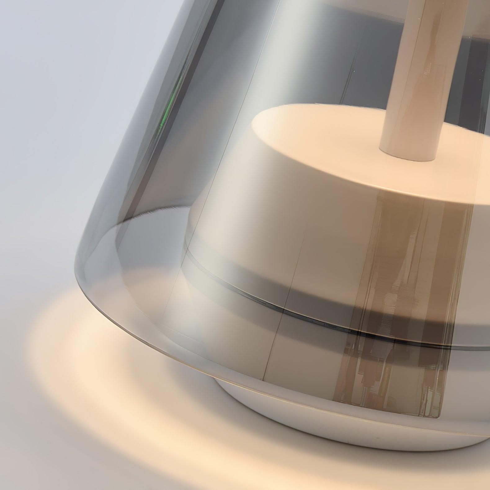 Table Lamp - Rechargeable Glass LED Light for Indoor Use