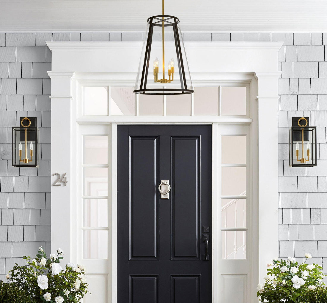 Ferrix Iron Outdoor Wall Lamp - Industrial Rectangular Glass Sconce