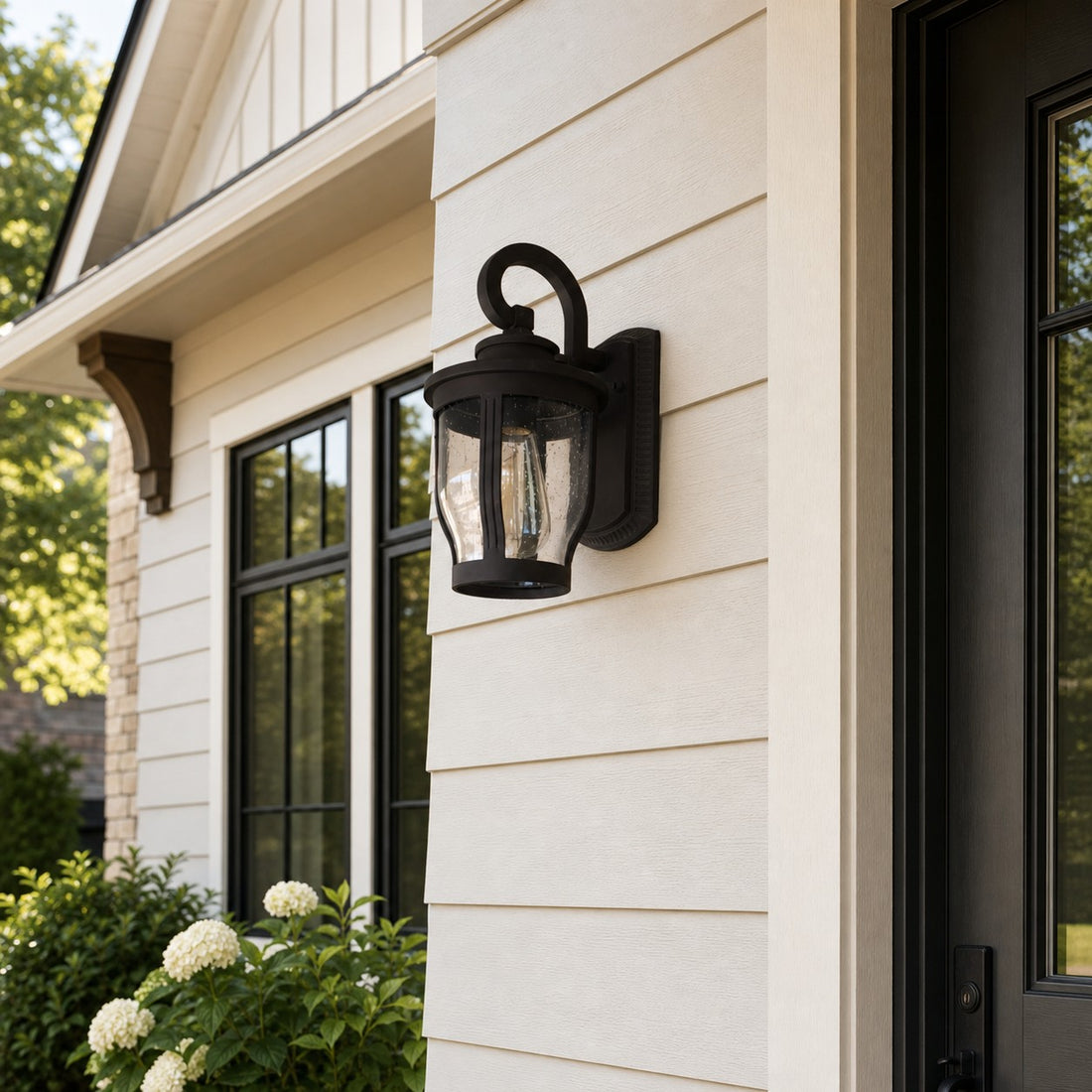 Vintage Rain Glass Outdoor Wall Sconce