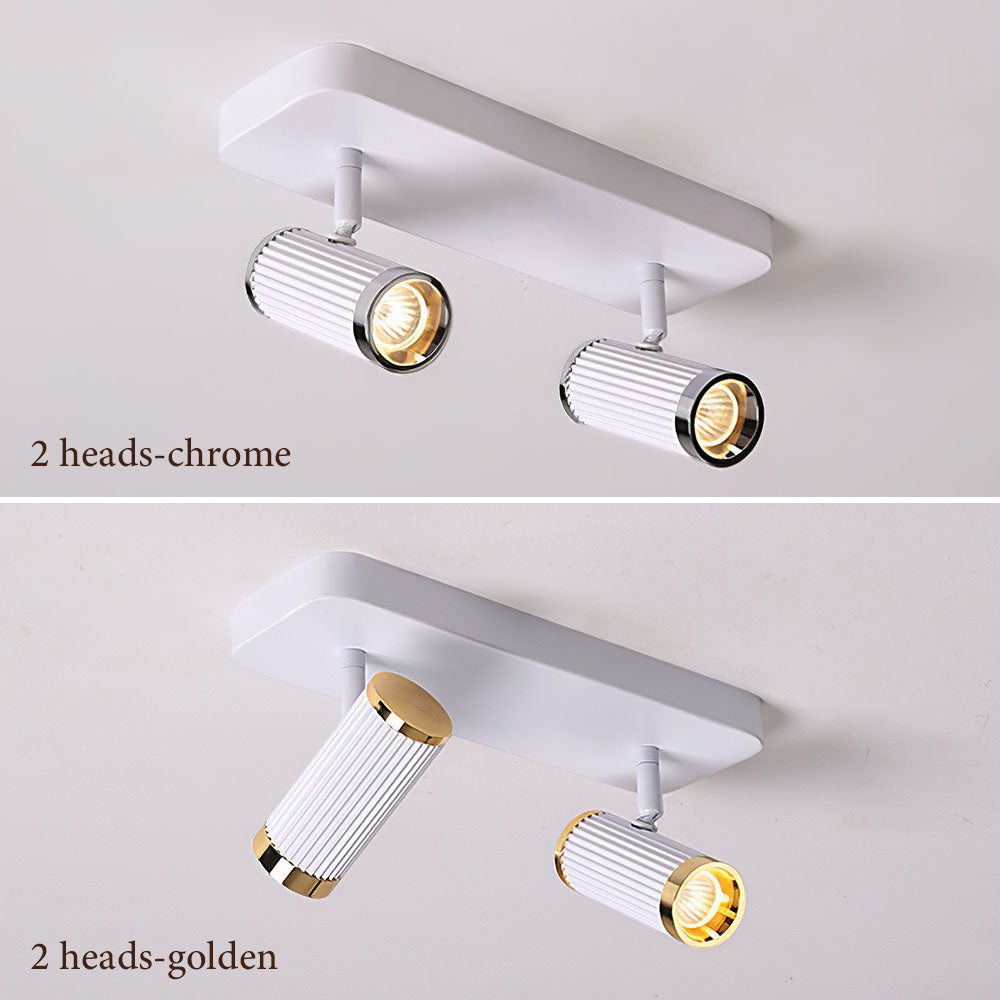 White LED Track Ceiling Light - Simple Metal Modern Adjustable Fixture