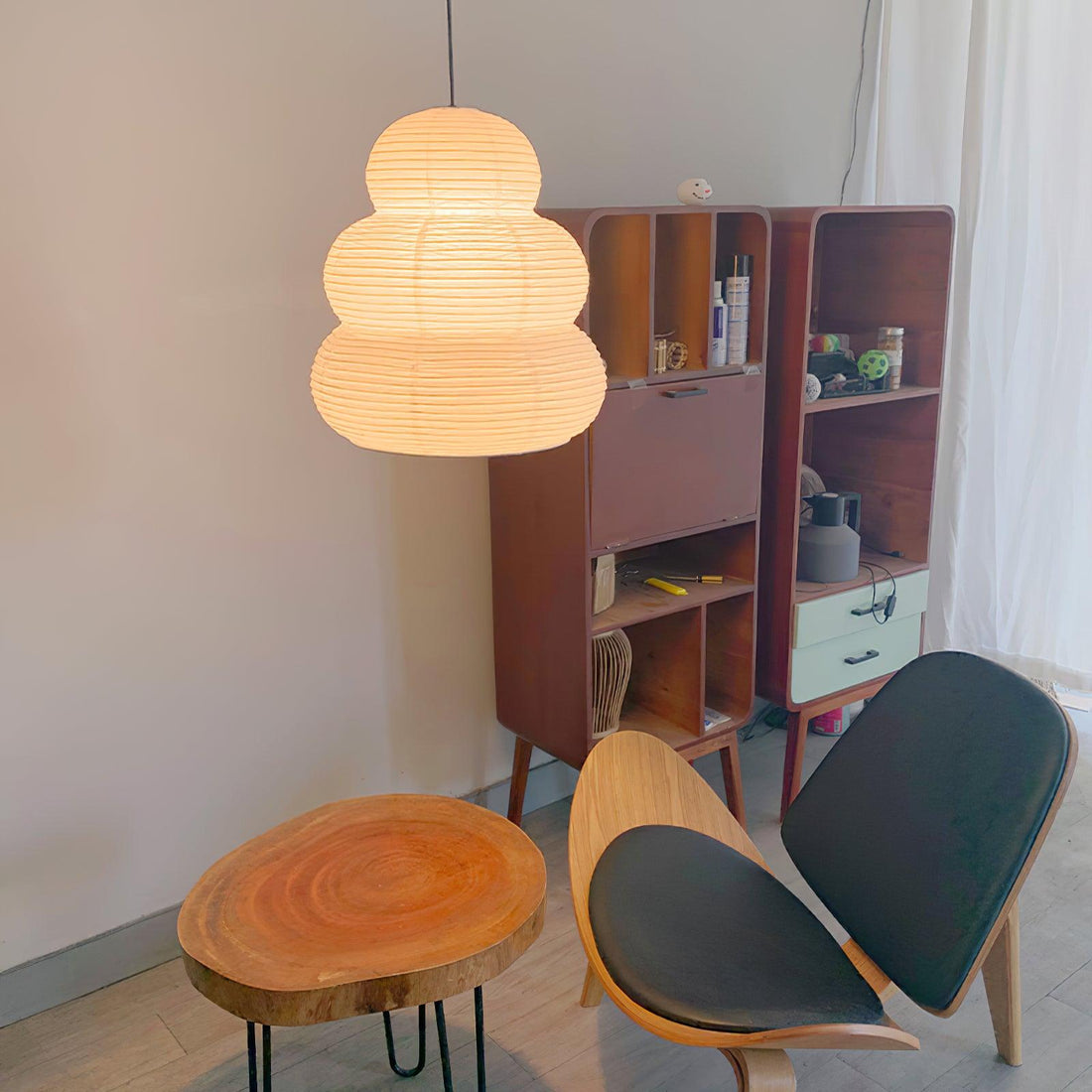 Reispapier-Pendelleuchte – Warmes Licht für Wohn- und Esszimmer