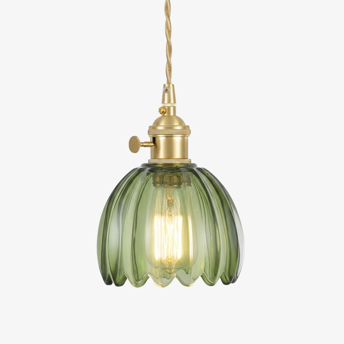 Blossix Elegant Art Pendant Lamp - Glass Flower Shade Design for Living or Dining Room N24